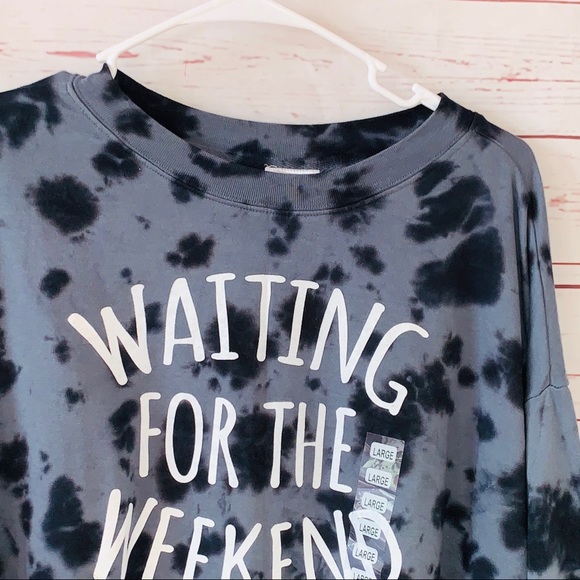 New FREEZE Crop tie dye sweatshirt L gray - Picture 3 of 6